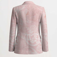 Polynesian Tiare Monstera Soft Pink Blazer Liquid Style LT01 - Polynesian Pride