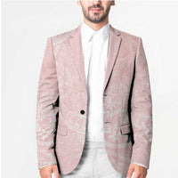 Polynesian Tiare Monstera Soft Pink Blazer Liquid Style LT01 - Polynesian Pride