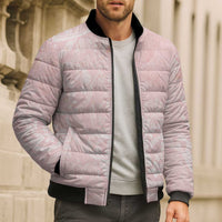 Polynesian Tiare Monstera Soft Pink Bomber Puffer Jacket Liquid Style LT01 - Polynesian Pride