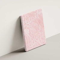 Polynesian Tiare Monstera Soft Pink Canvas Wall Art Liquid Style LT01 - Polynesian Pride