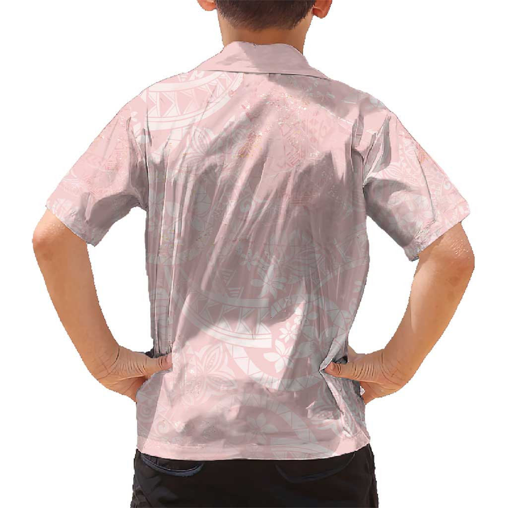 Polynesian Tiare Monstera Soft Pink Hawaiian Shirt Liquid Style LT01 - Polynesian Pride