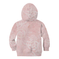 Polynesian Tiare Monstera Soft Pink Kid Hoodie Liquid Style LT01 - Polynesian Pride