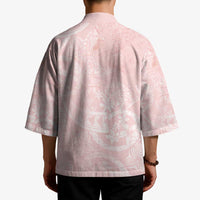 Polynesian Tiare Monstera Soft Pink Kimono Liquid Style LT01 - Polynesian Pride