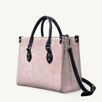 Polynesian Tiare Monstera Soft Pink Leather Bag Liquid Style LT01 Pink - Polynesian Pride