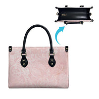 Polynesian Tiare Monstera Soft Pink Leather Bag Liquid Style LT01 - Polynesian Pride