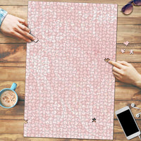 Polynesian Tiare Monstera Soft Pink Puzzle Liquid Style LT01 Pink - Polynesian Pride