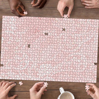Polynesian Tiare Monstera Soft Pink Puzzle Liquid Style LT01 - Polynesian Pride