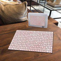 Polynesian Tiare Monstera Soft Pink Puzzle Liquid Style LT01 - Polynesian Pride