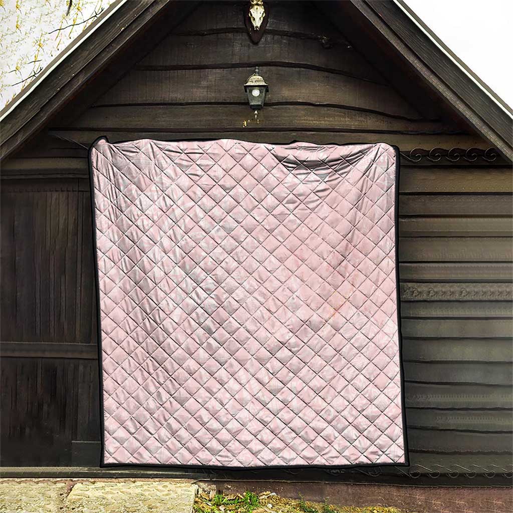 Polynesian Tiare Monstera Soft Pink Quilt Liquid Style LT01 - Polynesian Pride