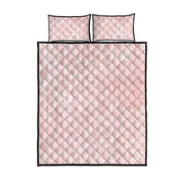 Polynesian Tiare Monstera Soft Pink Quilt Bed Set Liquid Style LT01 - Polynesian Pride