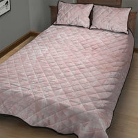 Polynesian Tiare Monstera Soft Pink Quilt Bed Set Liquid Style LT01 - Polynesian Pride