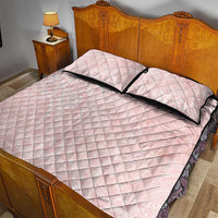 Polynesian Tiare Monstera Soft Pink Quilt Bed Set Liquid Style LT01 - Polynesian Pride