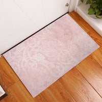 Polynesian Tiare Monstera Soft Pink Rubber Doormat Liquid Style LT01 - Polynesian Pride