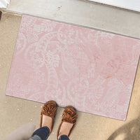 Polynesian Tiare Monstera Soft Pink Rubber Doormat Liquid Style LT01 - Polynesian Pride