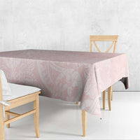 Polynesian Tiare Monstera Soft Pink Tablecloth Liquid Style LT01 - Polynesian Pride