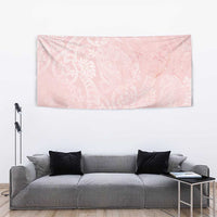 Polynesian Tiare Monstera Soft Pink Tapestry Liquid Style LT01 - Polynesian Pride