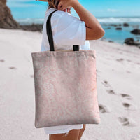 Polynesian Tiare Monstera Soft Pink Tote Bag Liquid Style LT01 - Polynesian Pride