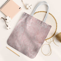 Polynesian Tiare Monstera Soft Pink Tote Bag Liquid Style LT01 White Strap One Size Pink - Polynesian Pride