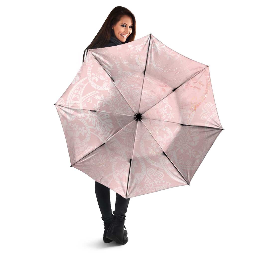 Polynesian Tiare Monstera Soft Pink Umbrella Liquid Style LT01 - Polynesian Pride