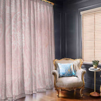 Polynesian Tiare Monstera Soft Pink Window Curtain Liquid Style LT01 - Polynesian Pride