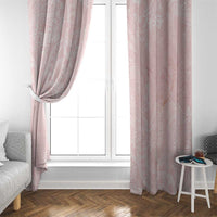 Polynesian Tiare Monstera Soft Pink Window Curtain Liquid Style LT01 - Polynesian Pride