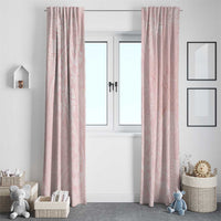 Polynesian Tiare Monstera Soft Pink Window Curtain Liquid Style LT01 - Polynesian Pride