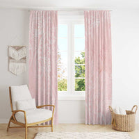 Polynesian Tiare Monstera Soft Pink Window Curtain Liquid Style LT01 - Polynesian Pride