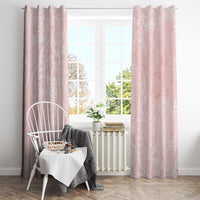Polynesian Tiare Monstera Soft Pink Window Curtain Liquid Style LT01 - Polynesian Pride
