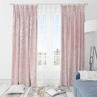 Polynesian Tiare Monstera Soft Pink Window Curtain Liquid Style LT01 - Polynesian Pride