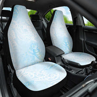 Polynesian Tiare Monstera Baby Blue Car Seat Cover Liquid Style LT01 One Size Blue - Polynesian Pride