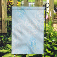 Polynesian Tiare Monstera Baby Blue Garden Flag Liquid Style LT01 Garden Flag Blue - Polynesian Pride