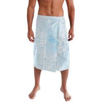 Polynesian Tiare Monstera Baby Blue Lavalava Liquid Style LT01 Blue - Polynesian Pride