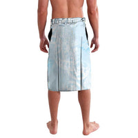 Polynesian Tiare Monstera Baby Blue Lavalava Liquid Style LT01 - Polynesian Pride