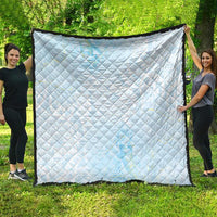 Polynesian Tiare Monstera Baby Blue Quilt Liquid Style LT01 - Polynesian Pride