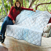 Polynesian Tiare Monstera Baby Blue Quilt Liquid Style LT01 - Polynesian Pride