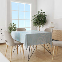 Polynesian Tiare Monstera Baby Blue Tablecloth Liquid Style LT01 - Polynesian Pride