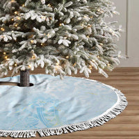 Polynesian Tiare Monstera Baby Blue Tree Skirt Liquid Style LT01 - Polynesian Pride
