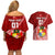 Custom Tonga Rugby Couples Matching Off Shoulder Short Dress and Hawaiian Shirt Tongan Ngatu Pattern White Version LT01 - Polynesian Pride