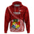 Custom Tonga Rugby Hoodie Tongan Ngatu Pattern White Version LT01 Pullover Hoodie Red - Polynesian Pride