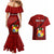 Tonga Rugby Couples Matching Mermaid Dress and Hawaiian Shirt Tongan Ngatu Pattern Black Version LT01 - Polynesian Pride