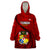 Tonga Rugby Wearable Blanket Hoodie Tongan Ngatu Pattern Black Version LT01 One Size Red - Polynesian Pride