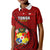 Custom Tonga Rugby Kid Polo Shirt Tongan Ngatu Pattern Black Version LT01 Kid Red - Polynesian Pride