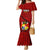 Custom Tonga Rugby Mermaid Dress Tongan Ngatu Pattern Black Version LT01 Women Red - Polynesian Pride