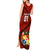 Custom Tonga Rugby Tank Maxi Dress Tongan Ngatu Pattern Black Version LT01 - Polynesian Pride