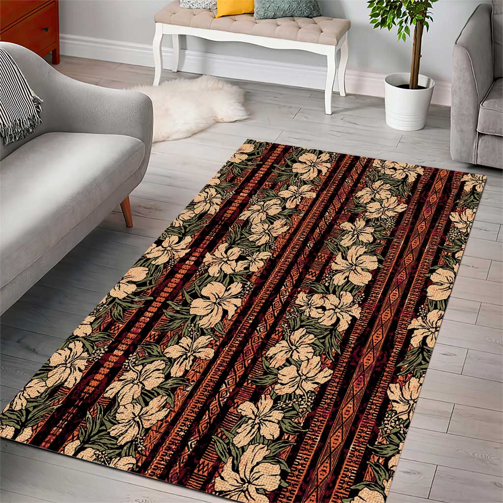 Hawaii Hibiscus Area Rug Retro Style LT01 - Polynesian Pride