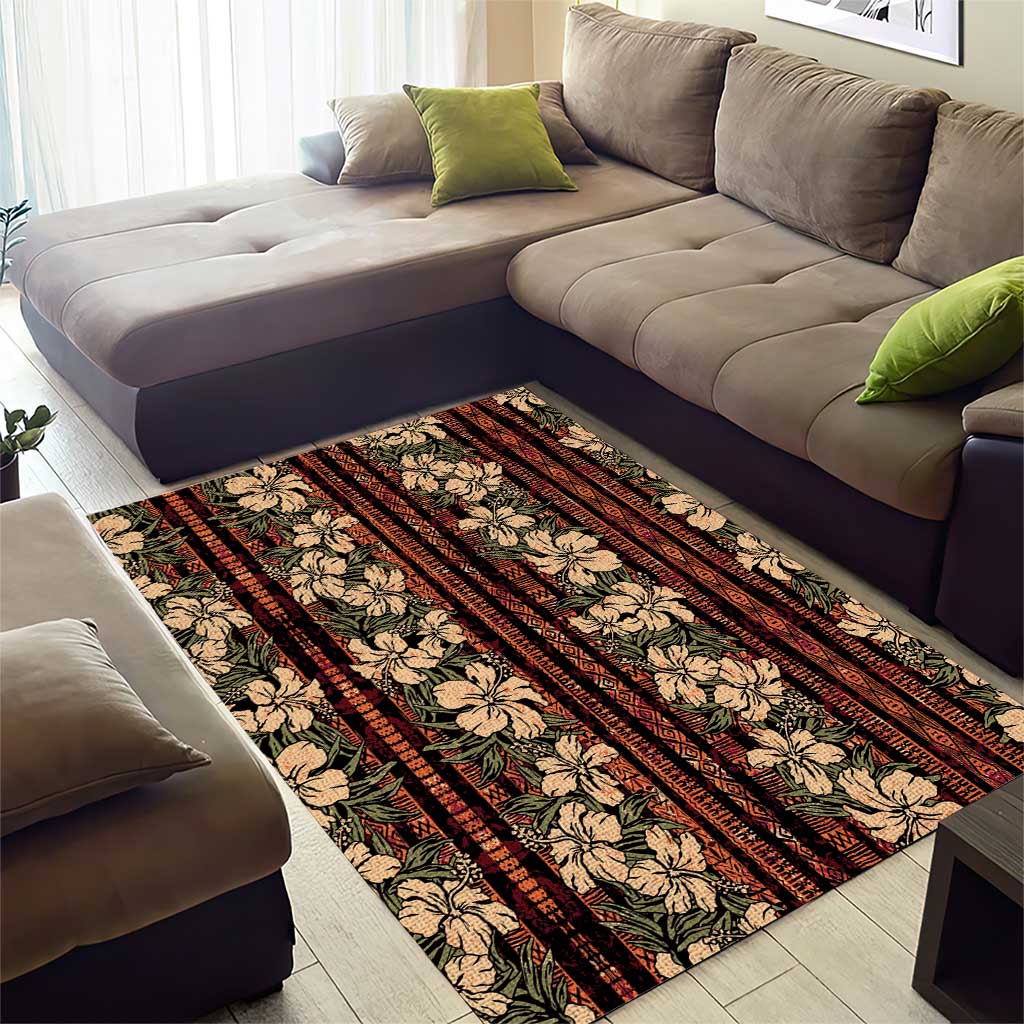 Hawaii Hibiscus Area Rug Retro Style LT01 - Polynesian Pride