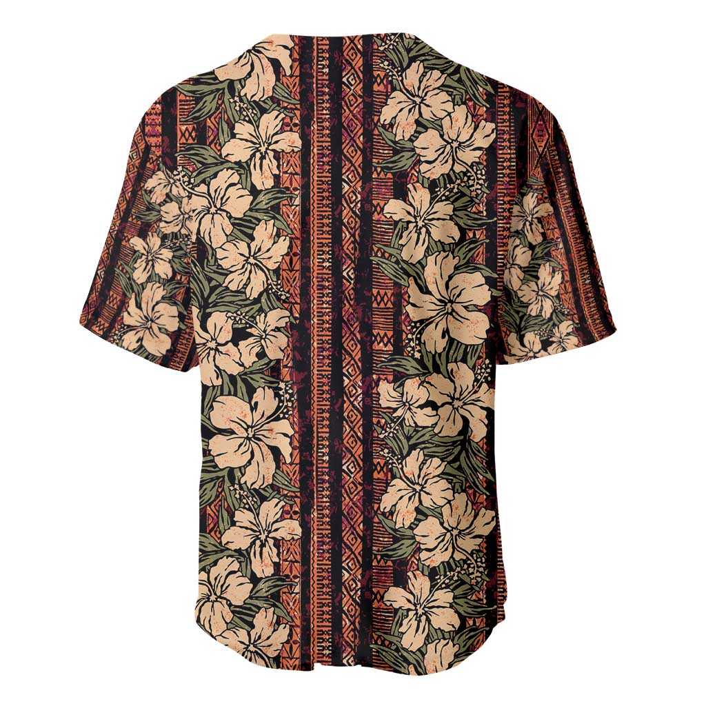 Hawaii Hibiscus Baseball Jersey Retro Style LT01 - Polynesian Pride