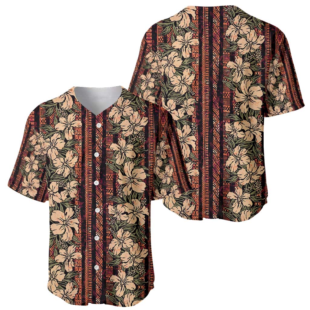 Hawaii Hibiscus Baseball Jersey Retro Style LT01 - Polynesian Pride