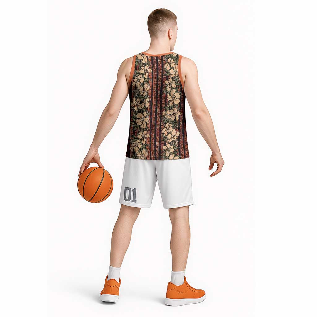 Hawaii Hibiscus Basketball Jersey Retro Style LT01 - Polynesian Pride