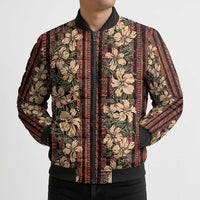Hawaii Hibiscus Bomber Puffer Jacket Retro Style LT01 - Polynesian Pride